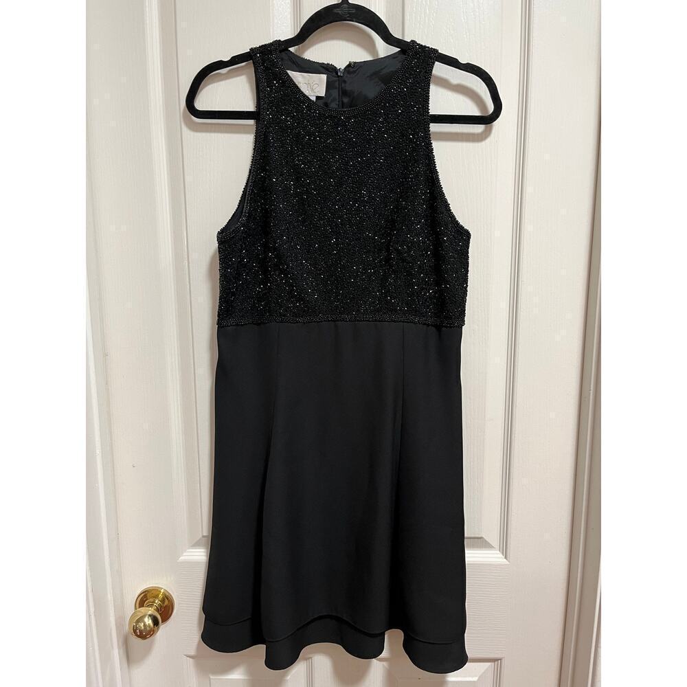 Vintage Cache Black Silk Beaded Dress
